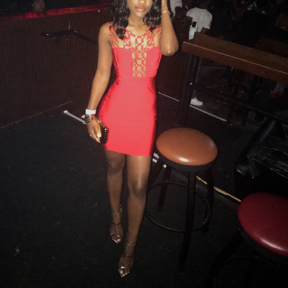 Missguided Ring Detail Bandage Dress